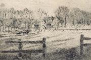 Camille Pissarro Field with mill at Osny oil painting